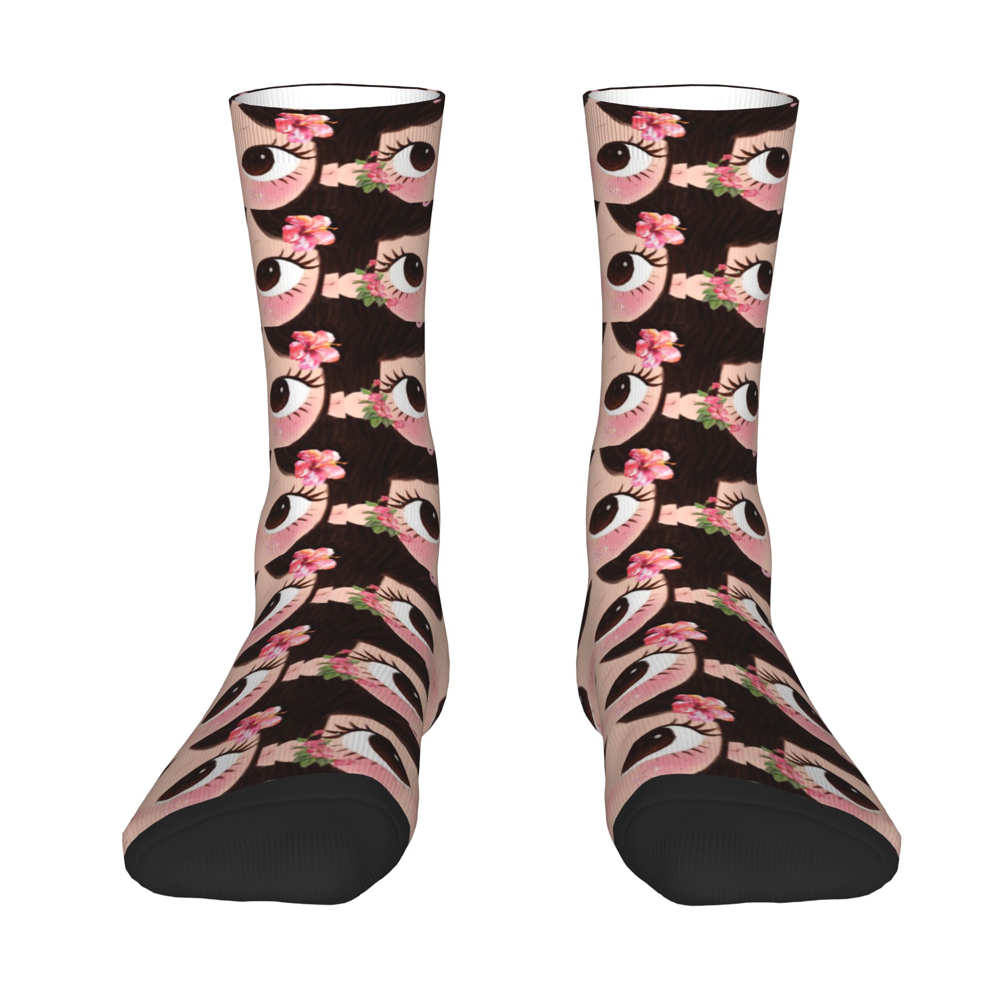 Dress Sock Men - カスタムビッグアイズガールコミック メンズ レディース クルーソックス ユニセックス ノベルティ