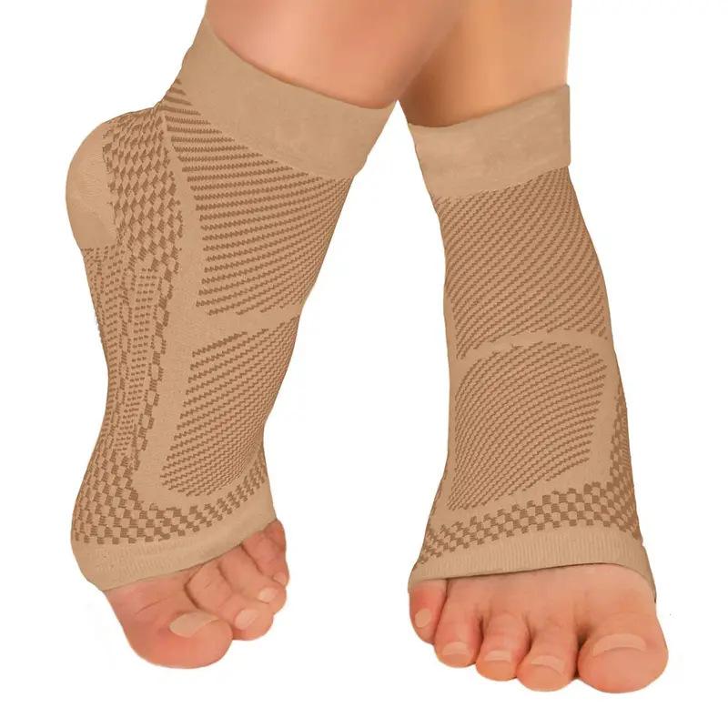 Ankle Brace Sock - スポーツ用アンクルサポート、圧迫スリーブ、足底筋膜炎用ソックス。アキレス腱炎、ワークアウト、ランニング、ウォーキング、フィットネスに。