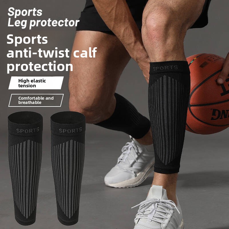Compression Sleeve Calf - ランニング、縄跳び、バスケットボールフィットネス用の筋肉サポート付きプロ仕様高弾性圧縮ナイロンカーフスリーブ