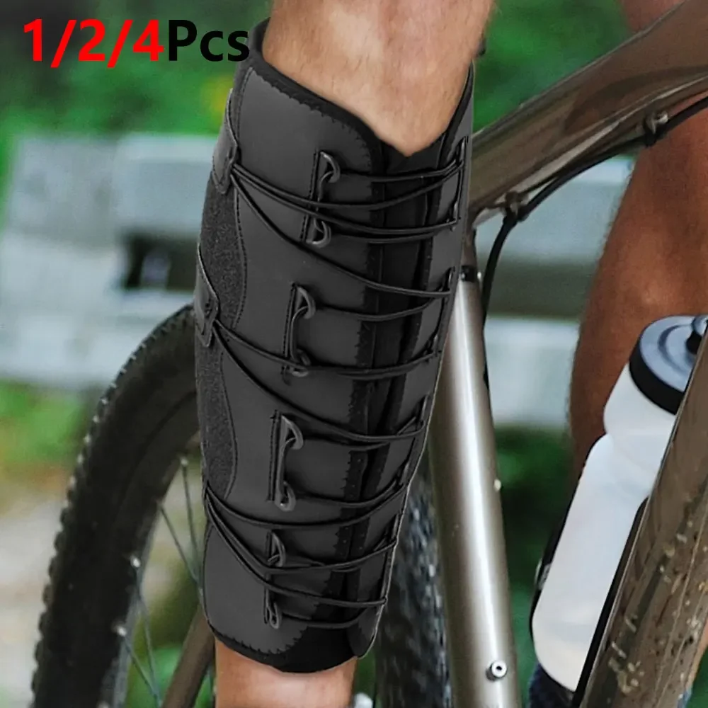 Compression Sleeve Calf - 1/2/4個入り、速乾性のあるレース付き下腿用サポーター、伸縮性のあるバンジーロープを使用した脛骨疲労防止用スリーブ、ネオプレン素材の圧迫包帯（下腿用）。
