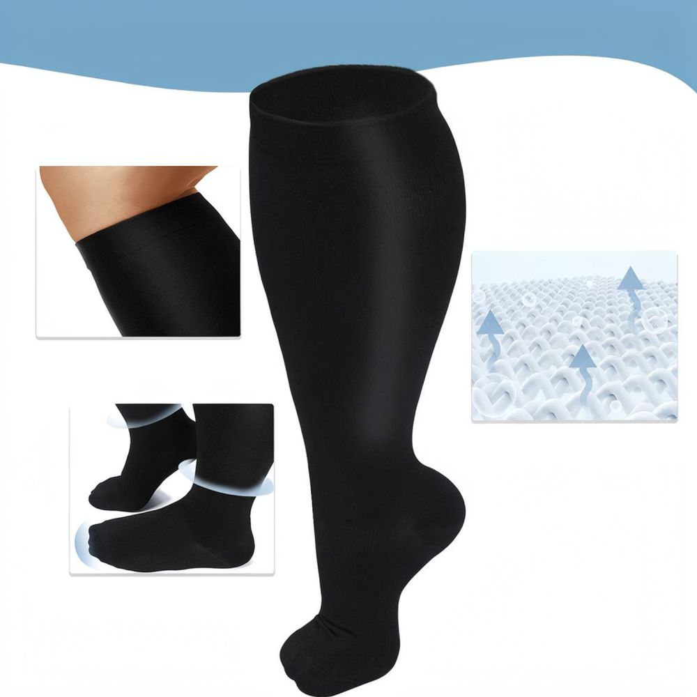 プラスサイズ向け、フィットネス、ランニング、ハイキングに最適 - Compression Sleeve Calf のレビューと価格