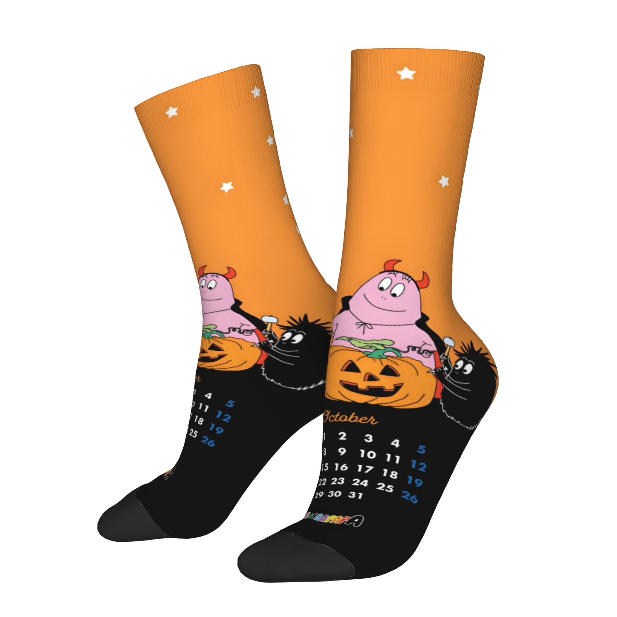 カスタム面白い漫画バーバパパ柄壁紙柄メンズレディースクルーソ - Dress Sock Men のレビューと価格