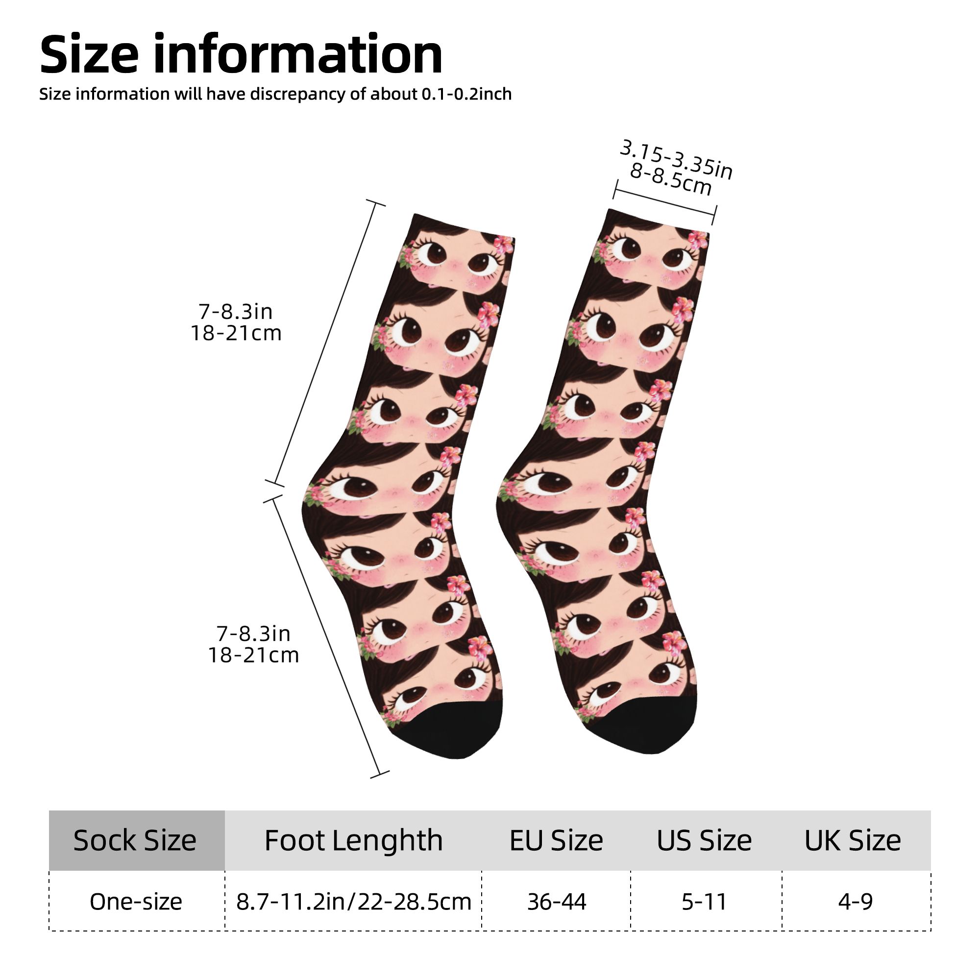 カスタムビッグアイズガールコミック メンズ レディース クル - Dress Sock Men のレビューと価格