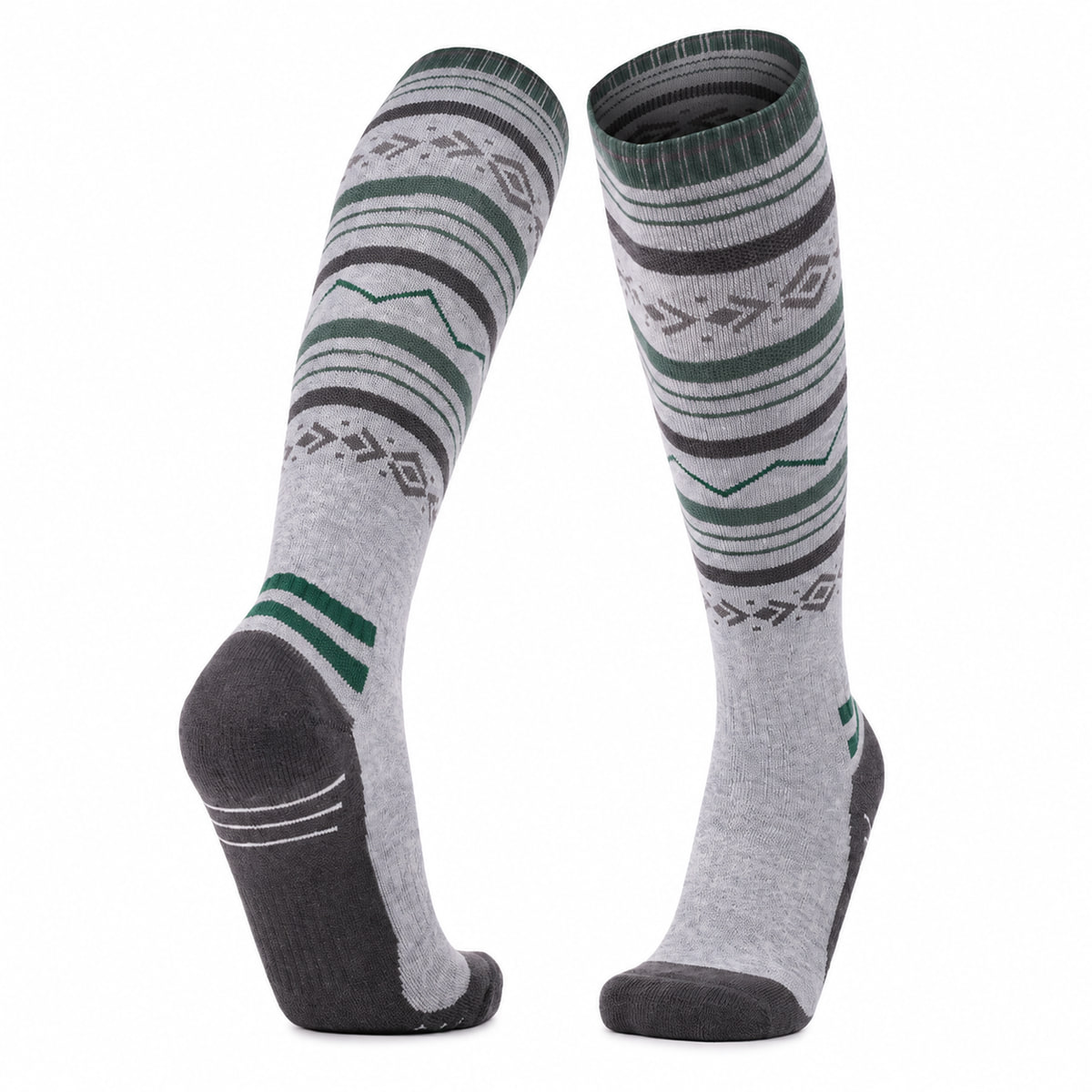 メンズ用メリノウール製、膝丈の厚手クッション付きスキーソック - Thermal Sock Winter のレビューと価格