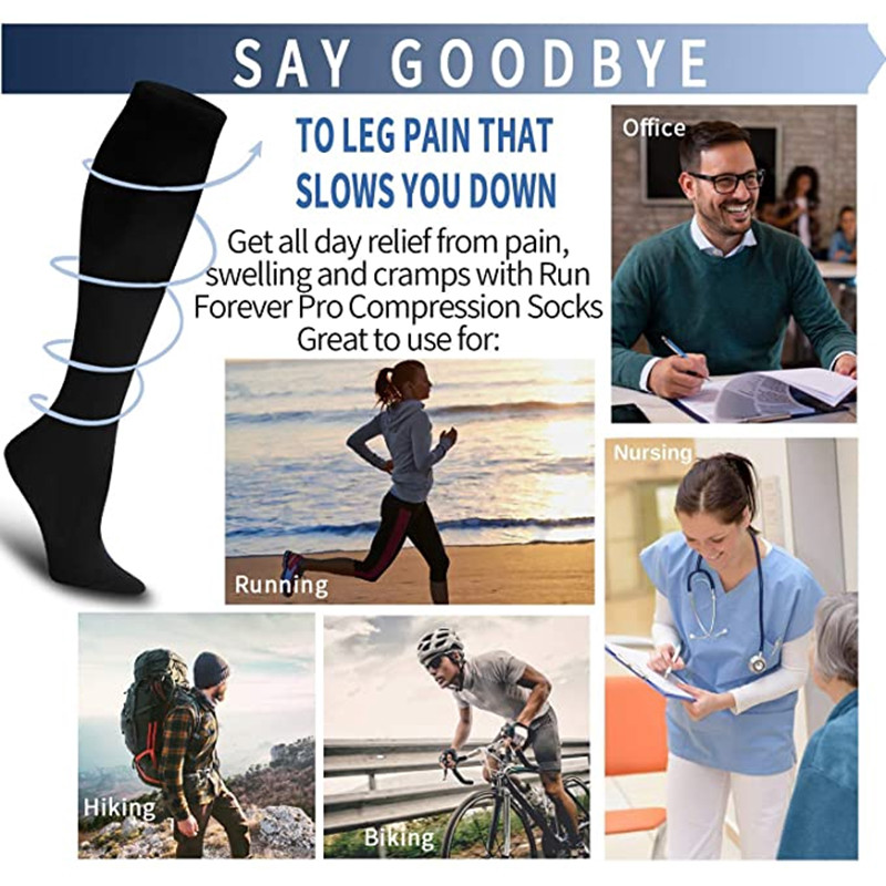静脈瘤圧縮靴下フィットゴルフラグビーハイキングスポーツ抗疲労 - Compression Sock Medical のレビューと価格