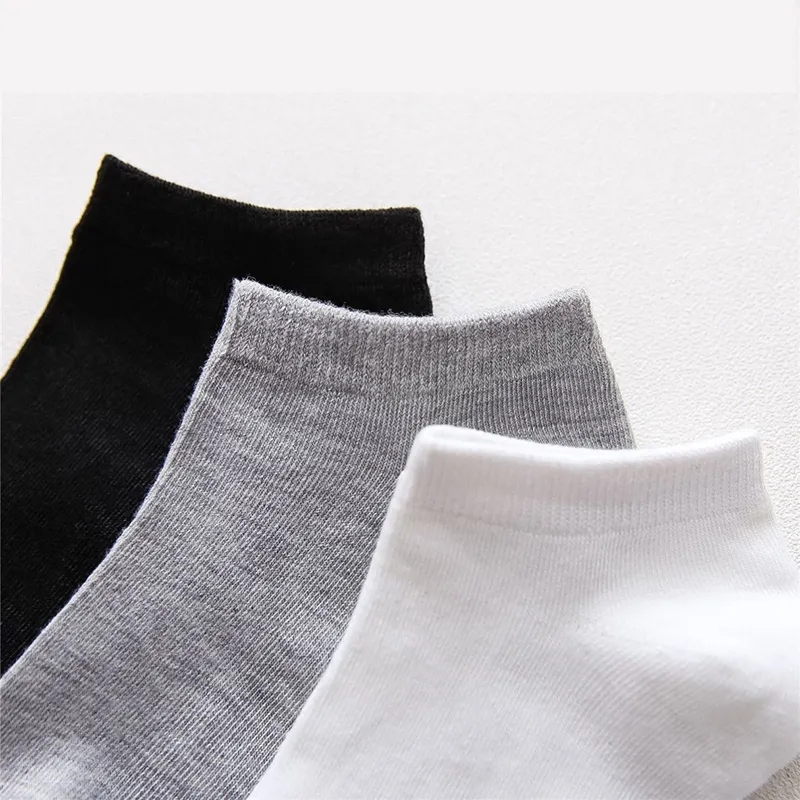 10足組 ブラック＆ホワイト グレー コットンソックス メン - Ankle Sock Low Cut のレビューと価格