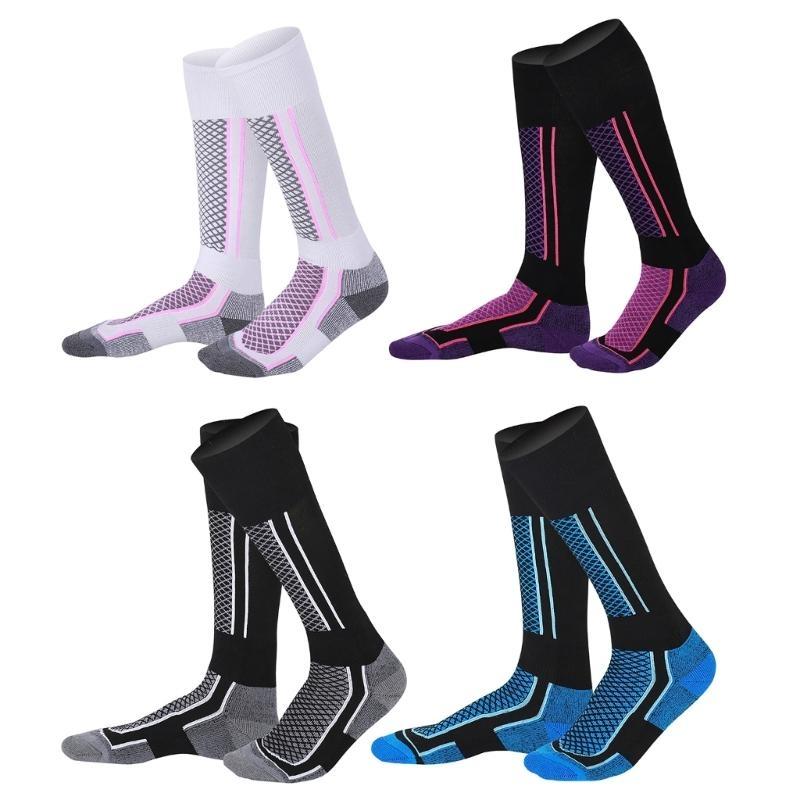 652F スキーソックス女性男性圧縮ニーハイソックス冬暖かい - Thermal Sock Winter のレビューと価格