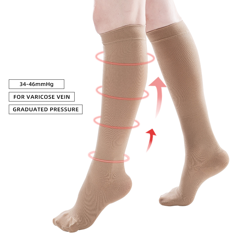 クローズドトゥ医療用圧迫ストッキング 34-46mmHg 静 - Compression Sleeve Calf のレビューと価格