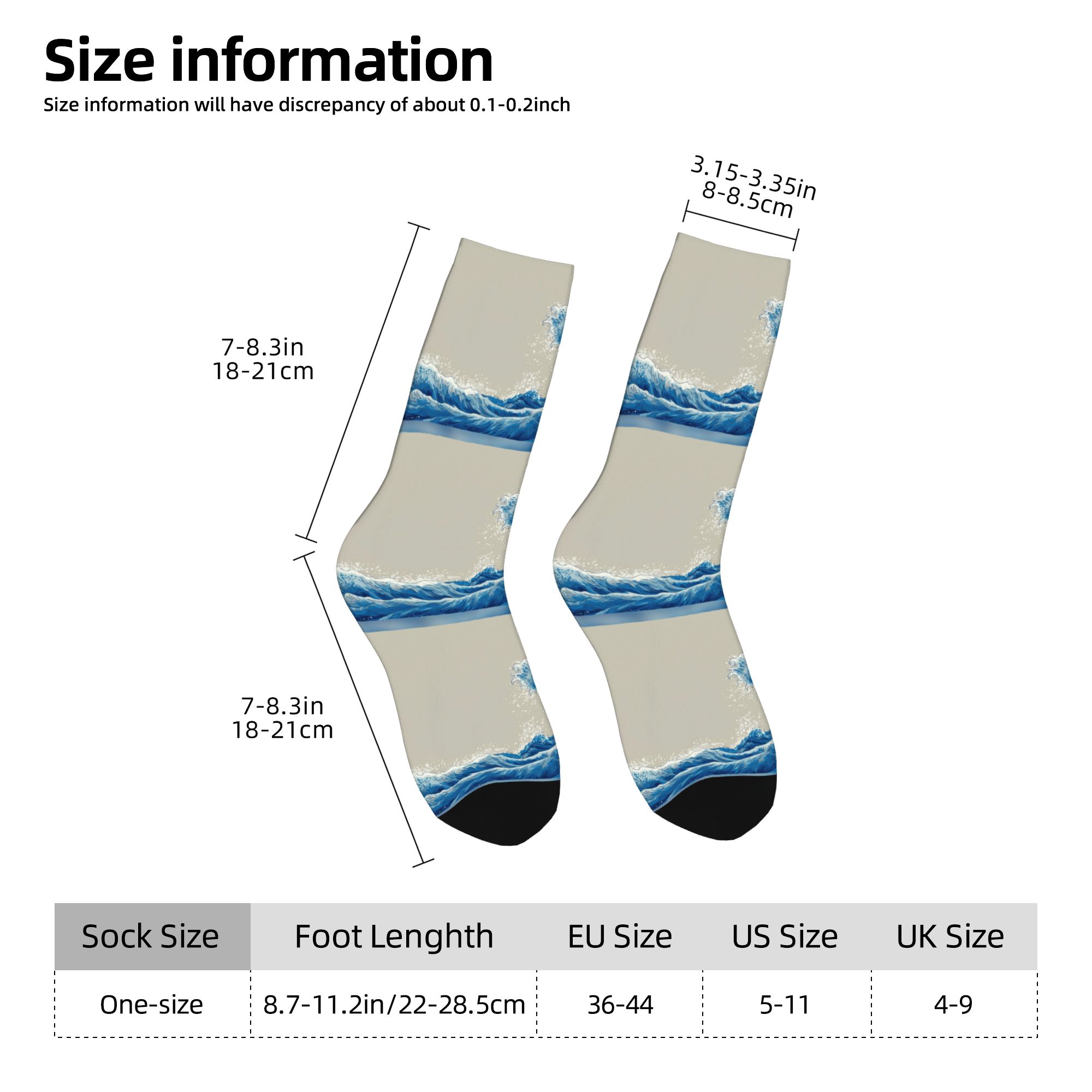 カスタム「神奈川沖の波」デザインの男女兼用ドレスソックス、暖 - Dress Sock Men のレビューと価格