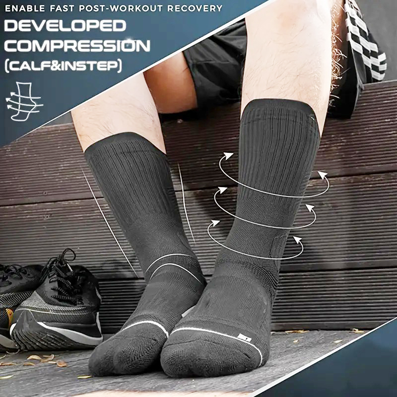 1/5 ペアメンズタオルボトムバスケットボールスポーツソック - Athletic Sock Cushion のレビューと価格