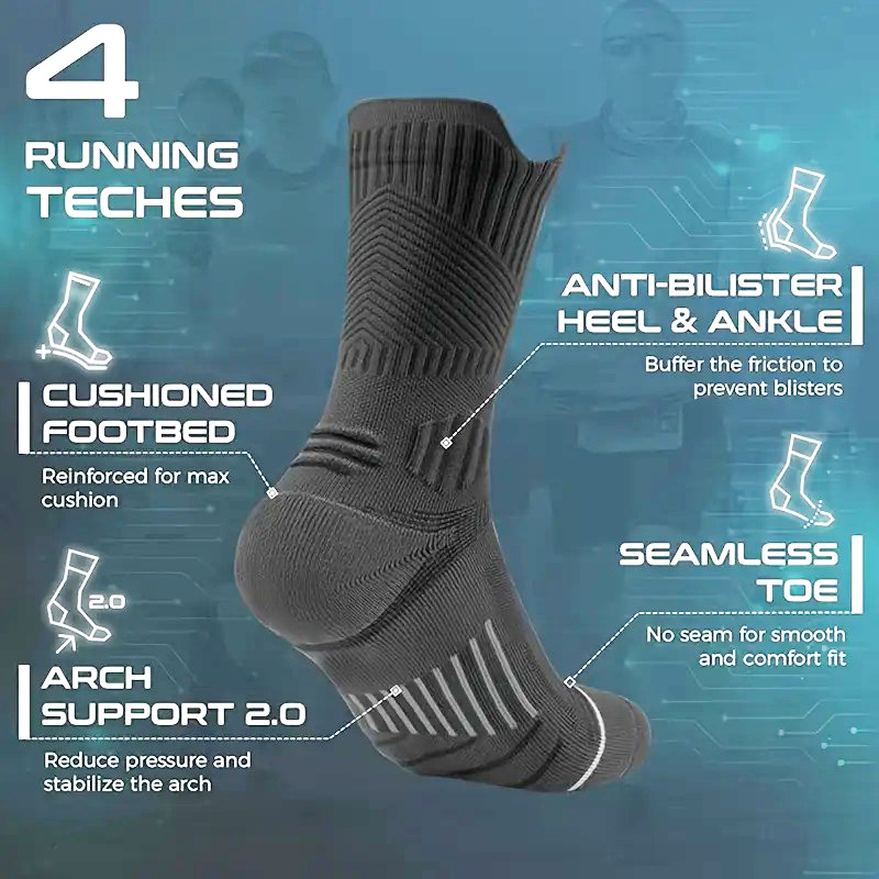 1/5 ペアメンズタオルボトムバスケットボールスポーツソック - Athletic Sock Cushion のレビューと価格