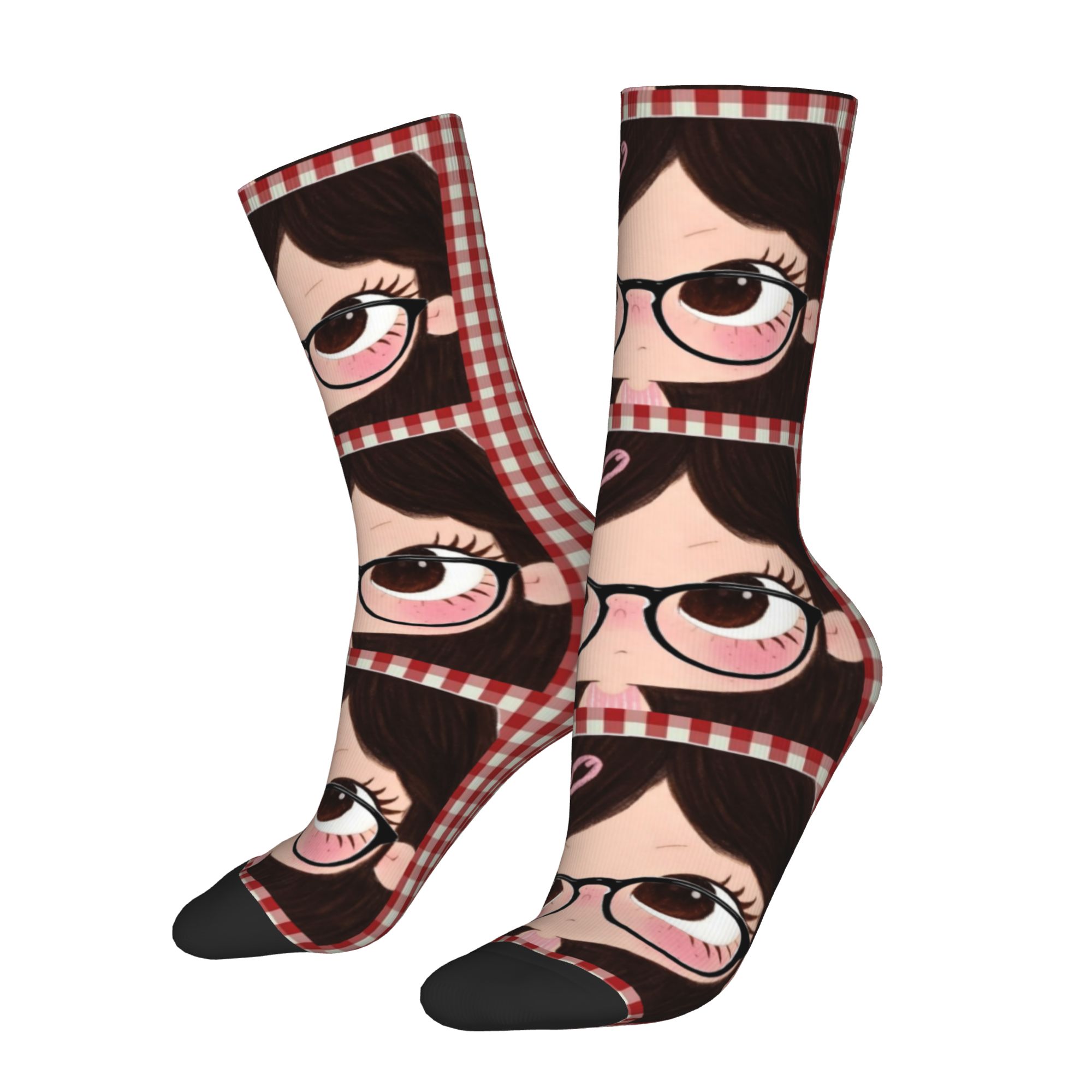 カスタムビッグアイズガールコミック柄ドレスソックス メンズ  - Dress Sock Men のレビューと価格